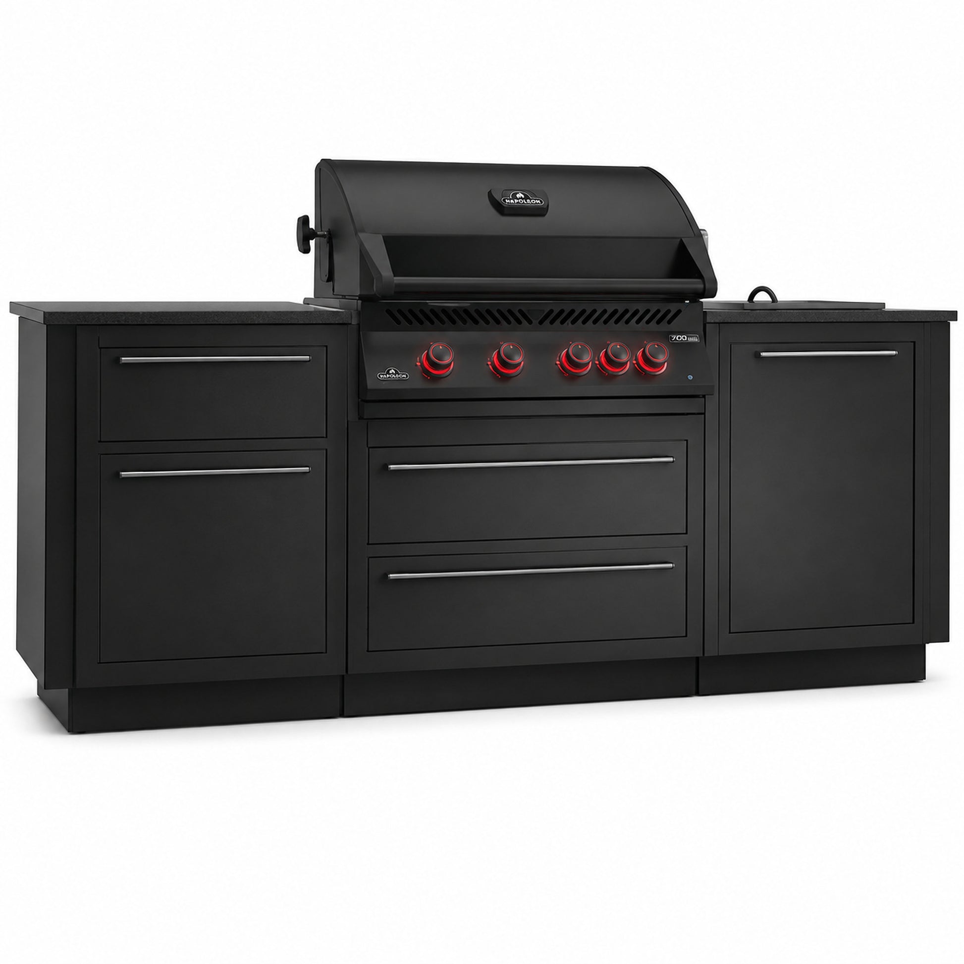 Napoleon OASIS 300 Outdoor Kitchen with Built-In 700 Series Grill on a white background