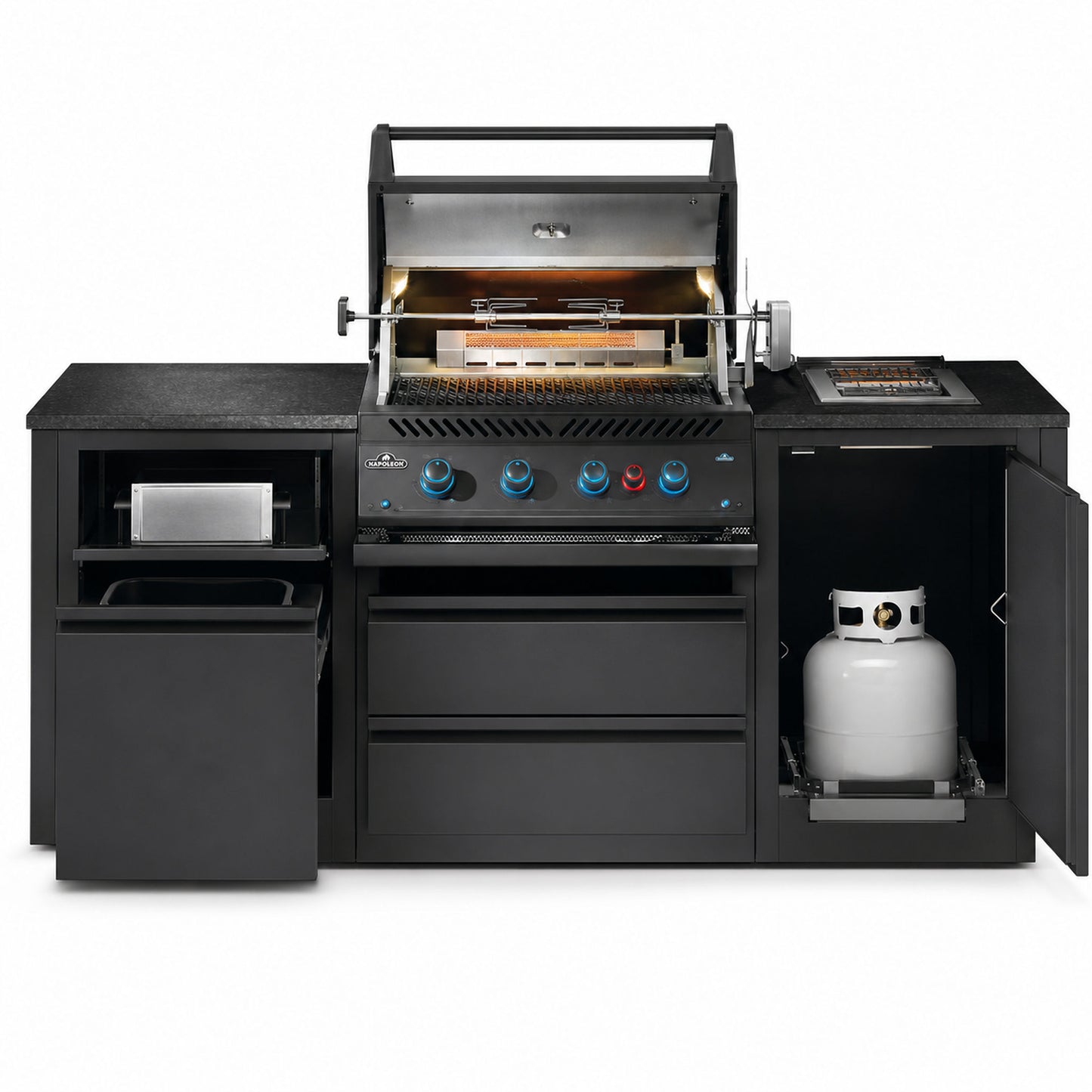 Napoleon OASIS 300 Outdoor Kitchen with Built-In 700 Series Grill on a white background
