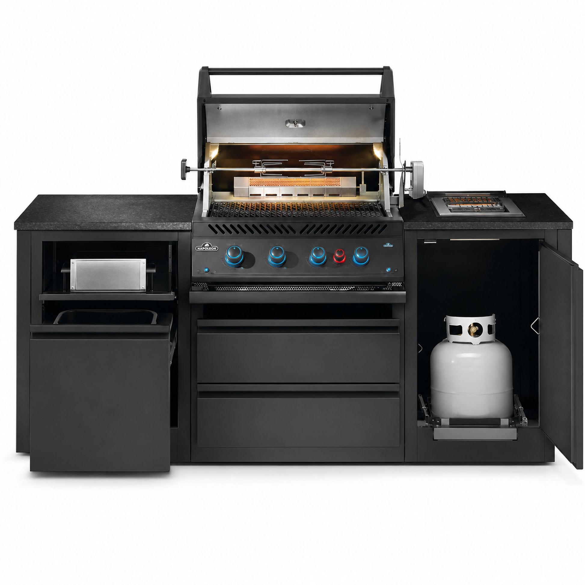 Napoleon OASIS 300 Outdoor Kitchen with Built-In 700 Series Grill on a white background