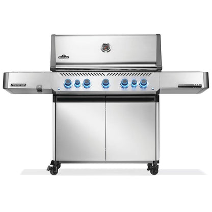 Napoleon Prestige 665 5-Burner Grill with Rotisserie & Side Burner on a white background