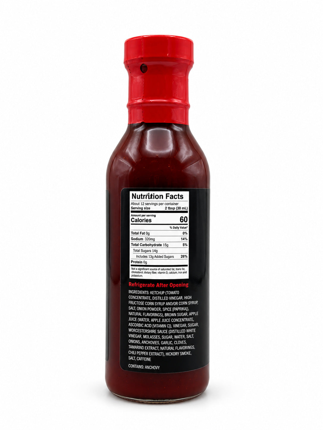 Over the Fire BBQ Supply Pitmaster BBQ Sauce ingredients list on a white background