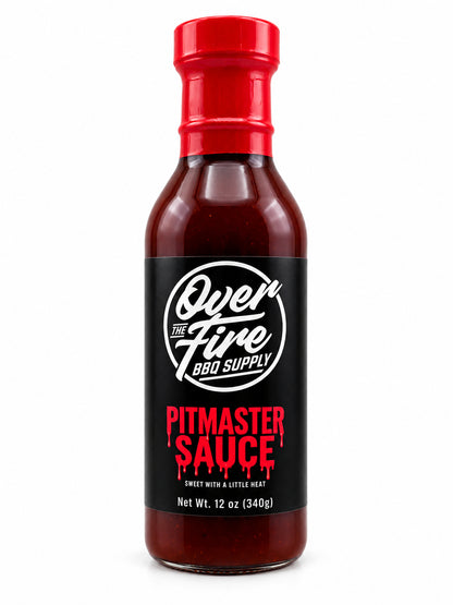 Over the Fire BBQ Supply Pitmaster BBQ Sauce on a white background