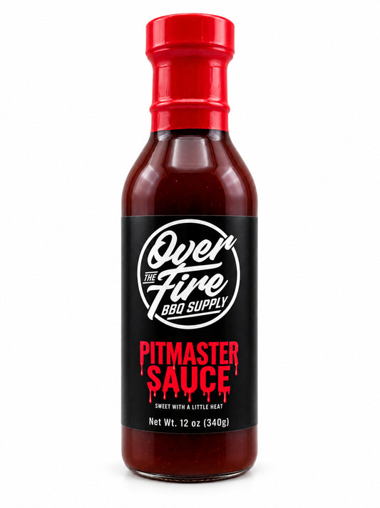 Over the Fire BBQ Supply Pitmaster BBQ Sauce on a white background