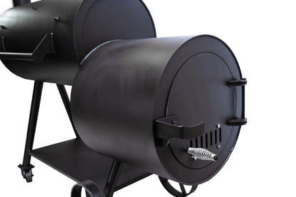 Old Country Pits Gen 2 Smoker firebox on a white background