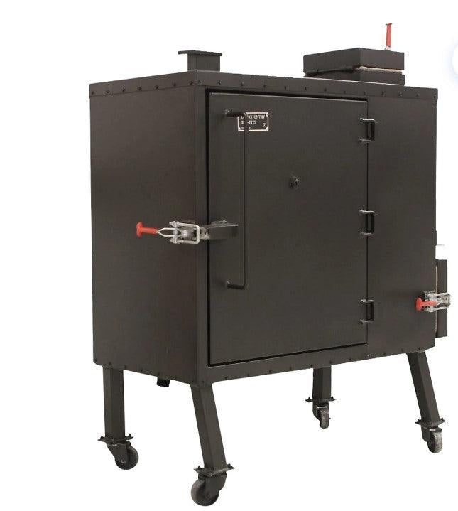 Old Country Pits Gravity Fed Smoker On a white background