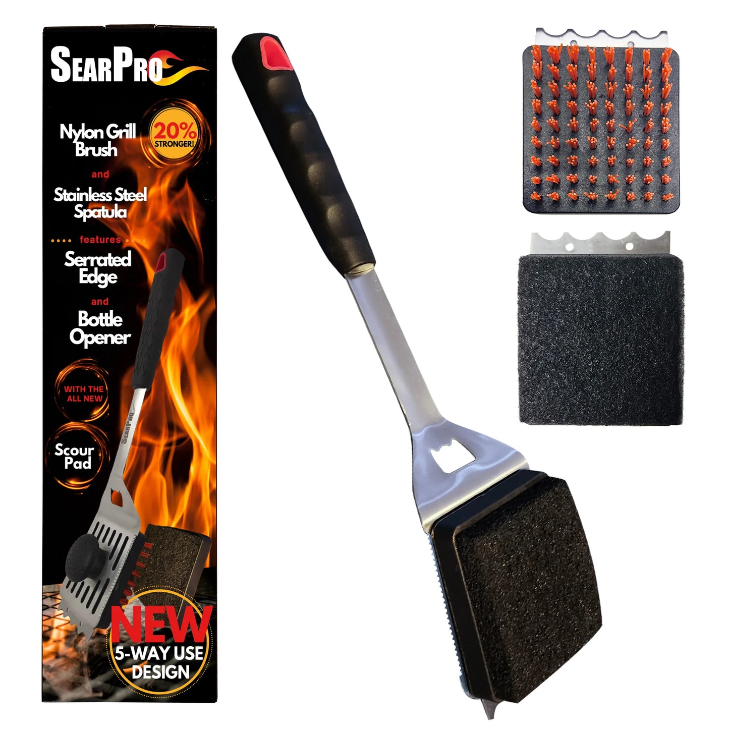 Sear Pro Spatula & Grill Brush