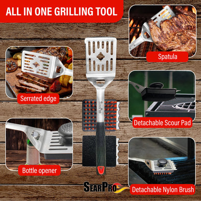 Sear Pro Spatula & Grill Brush
