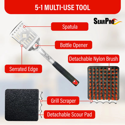 Sear Pro Spatula & Grill Brush
