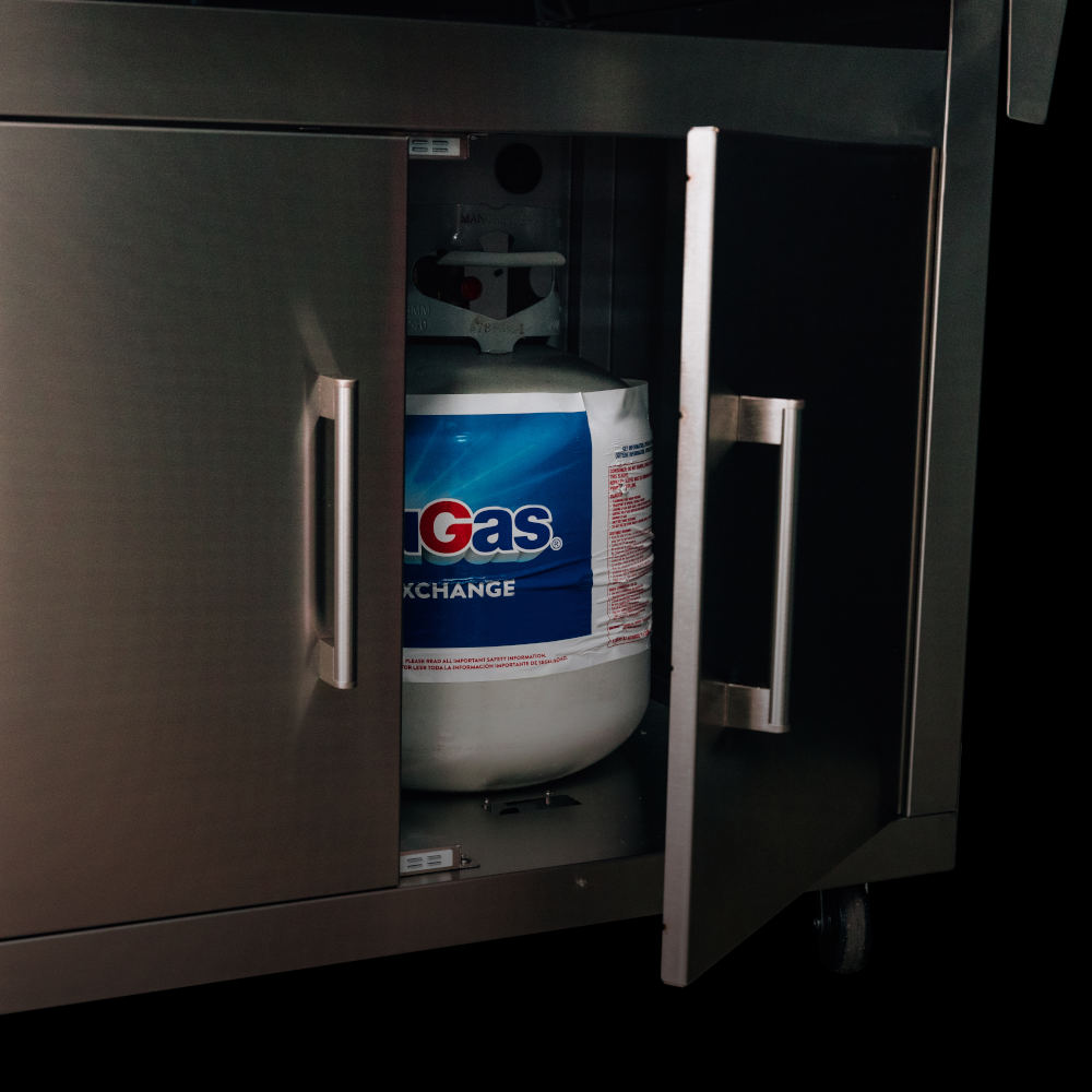 TrueFlame Stainless Steel Double Door Deluxe Cart for 32-Inch Gas Grills