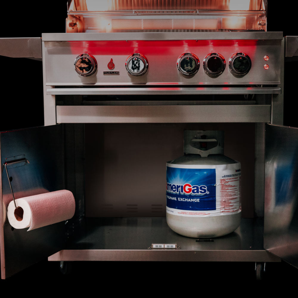 TrueFlame Stainless Steel Double Door Deluxe Cart for 32-Inch Gas Grills