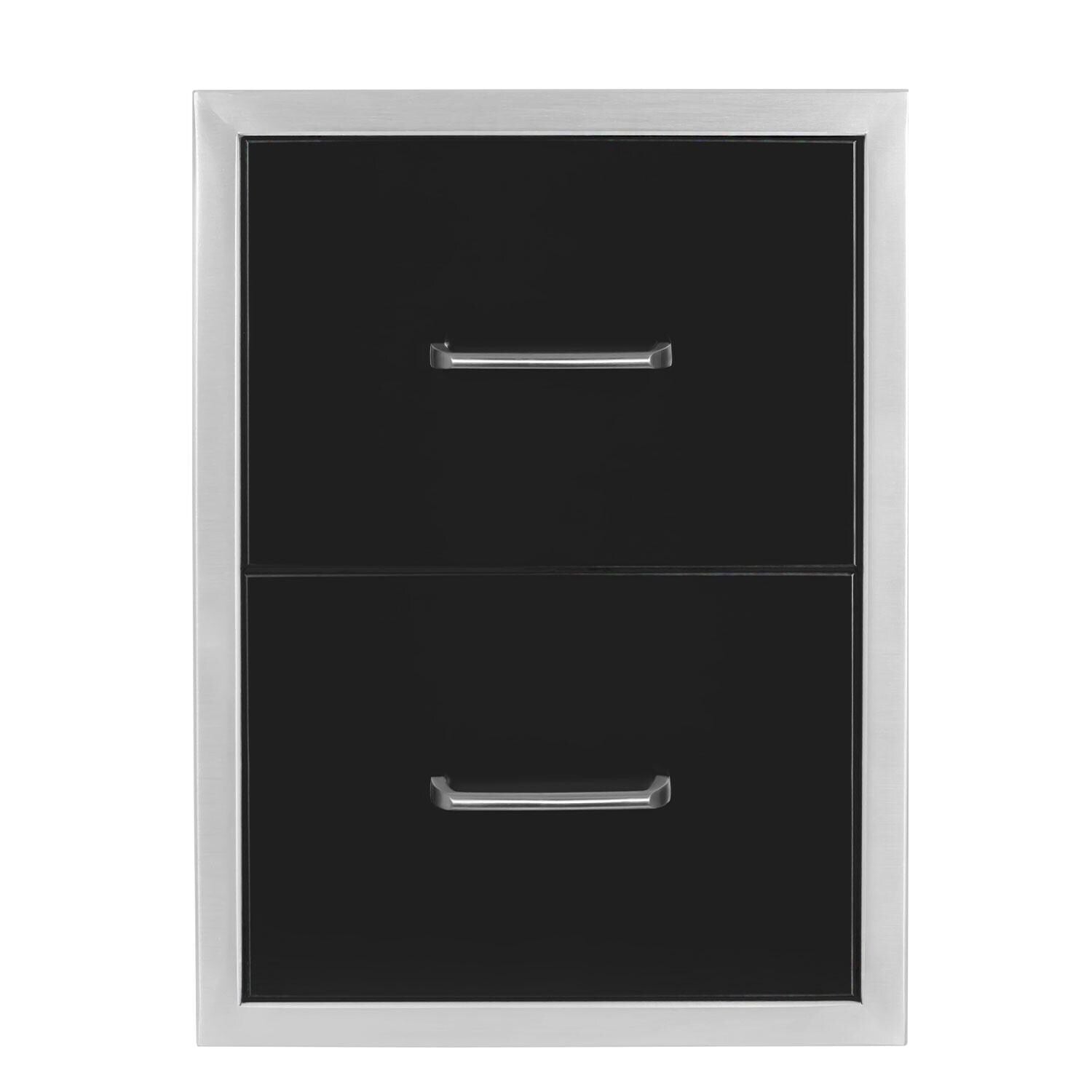 Wildfire Black Stainless Steel Drawer 16x22 on a white background