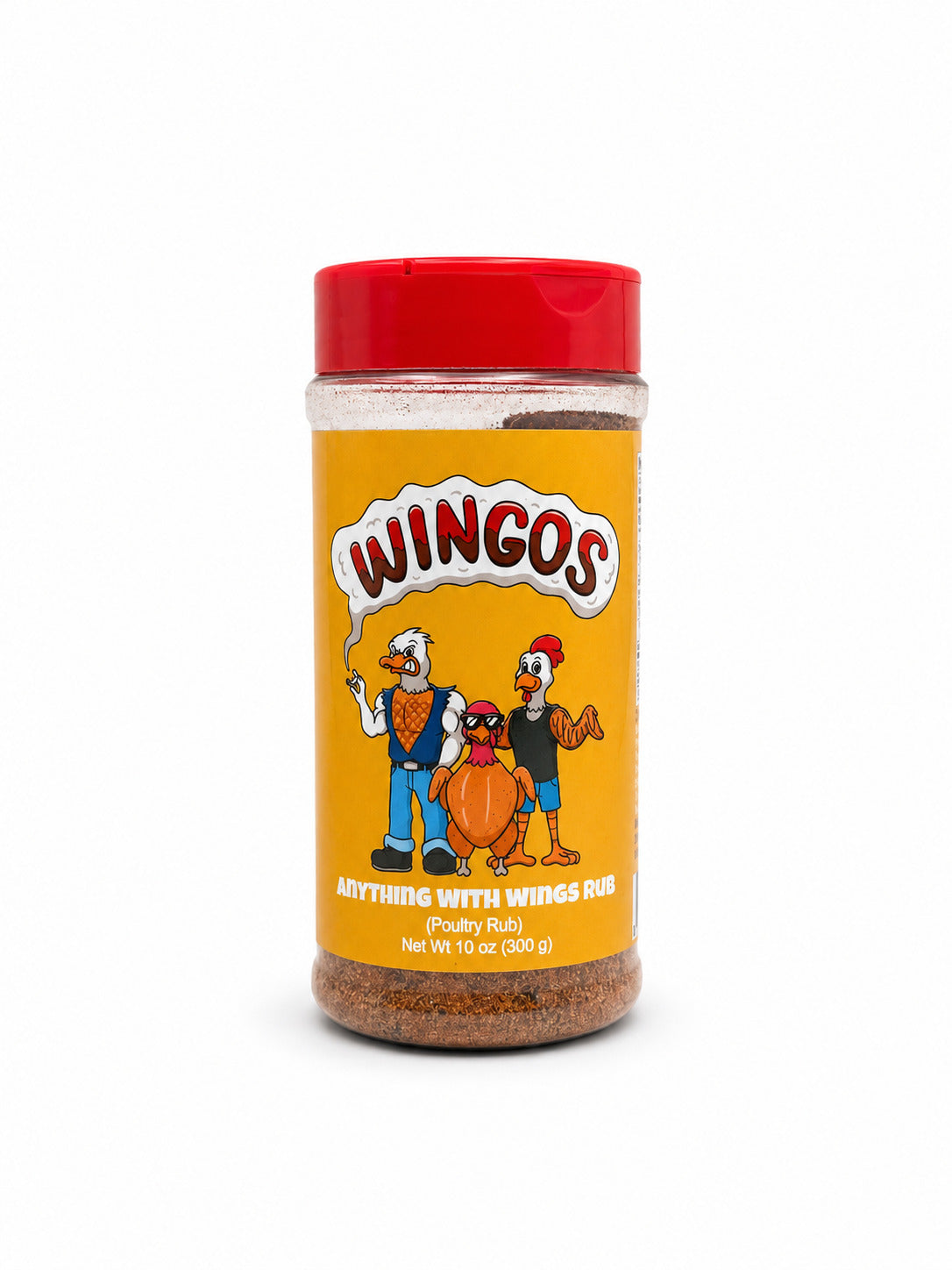 Wingos Anything with Wings Rub bottle on a white background