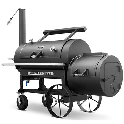 Yoder Smokers Kingman Offset with Casters on a white background