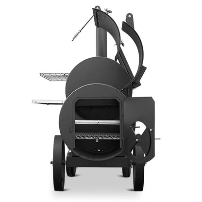 Yoder Smokers Kingman Offset with Casters on a white background