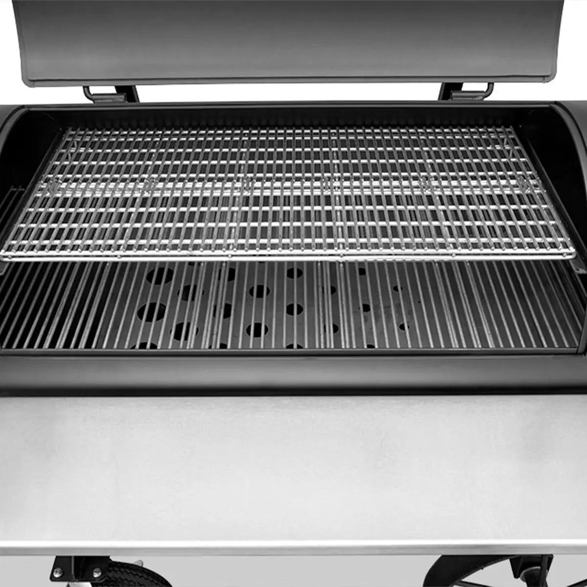 Yoder Smokers Kingman Offset with Casters on a white background