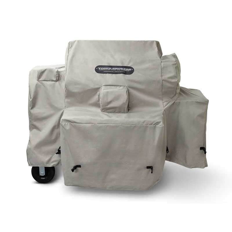 Yoder Smokers YS640 Competition Cart Grill Cover on a white background