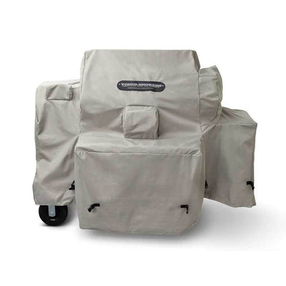 Yoder Smokers YS640 Competition Cart Grill Cover on a white background