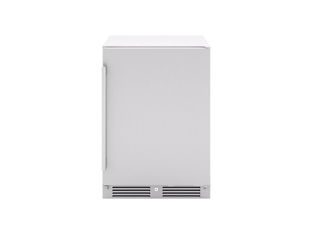Zephyr Presrv 24-Inch Outdoor Refrigerator – Stainless Steel on a white background