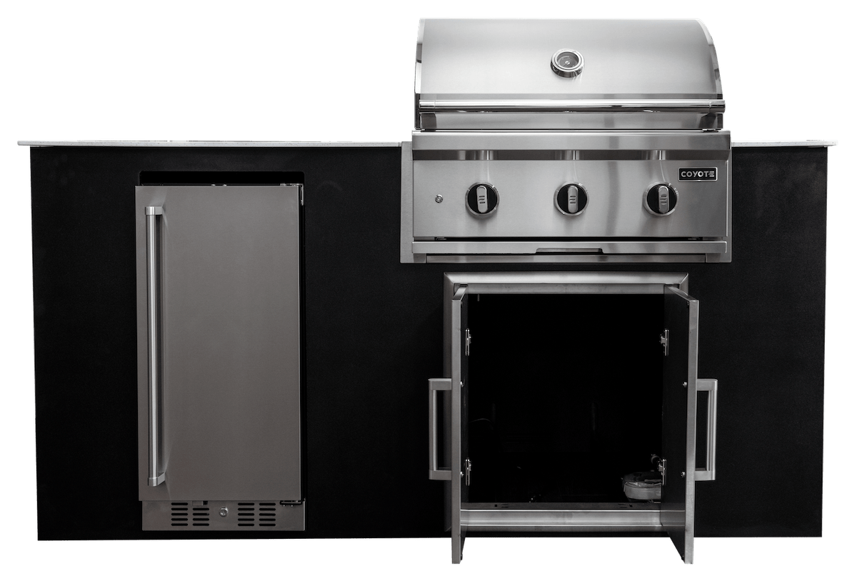 Coyote 4 Piece Outdoor Kitchen Island View 3