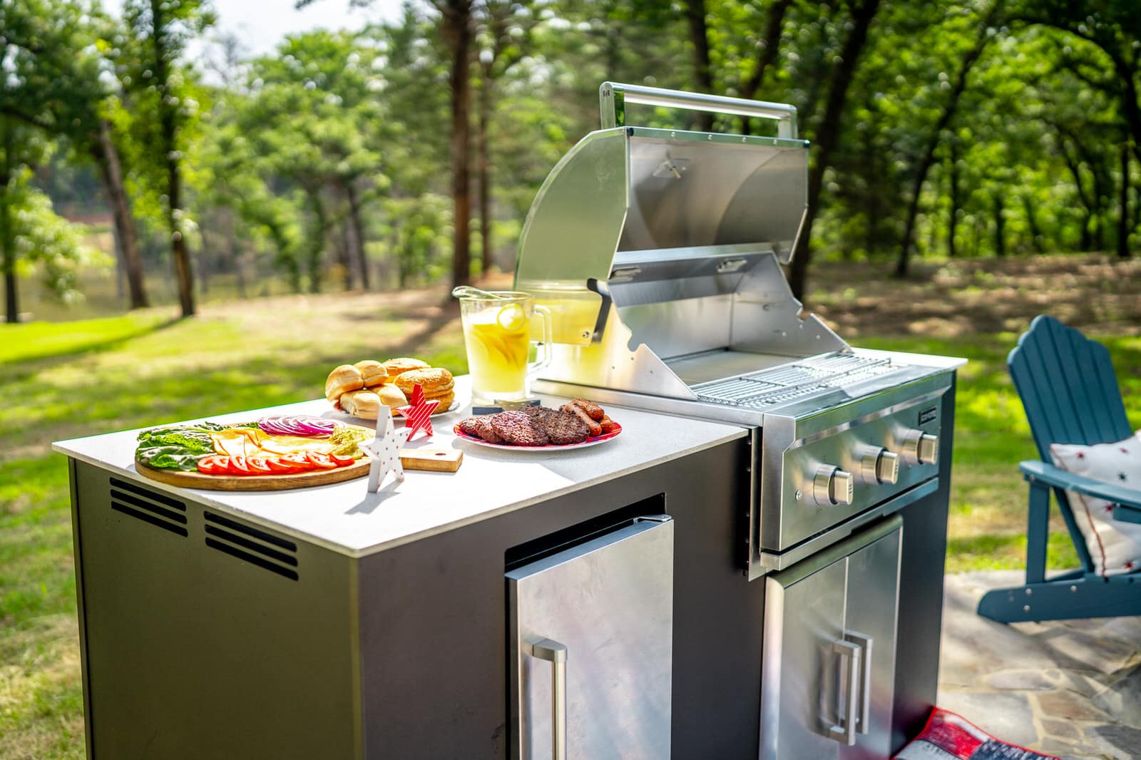 Coyote 4 Piece Outdoor Kitchen Island Backyard BBQ View 2