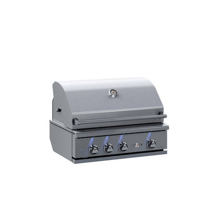 Delta Heat 32-Inch 3-Burner Built-In Propane Grill w/ Rotisserie & Sear Zone - DHBQ32R