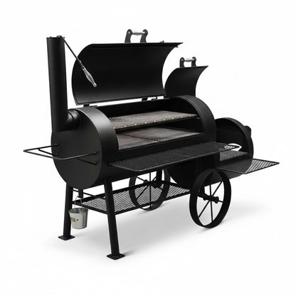 Black barbecue grill on a white background