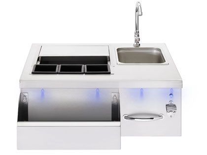 TrueFlame 30-Inch Beverage & Prep Station with LED Lights
