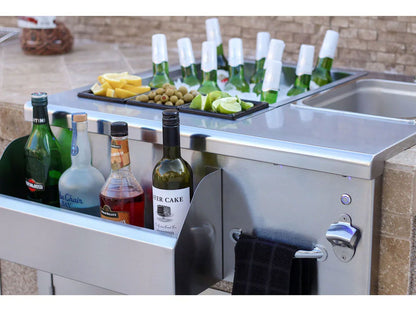 TrueFlame 30-Inch Beverage & Prep Station with LED Lights