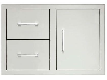TrueFlame 33-Inch 2-Drawer & Access Door Combo Masonry Frame Return