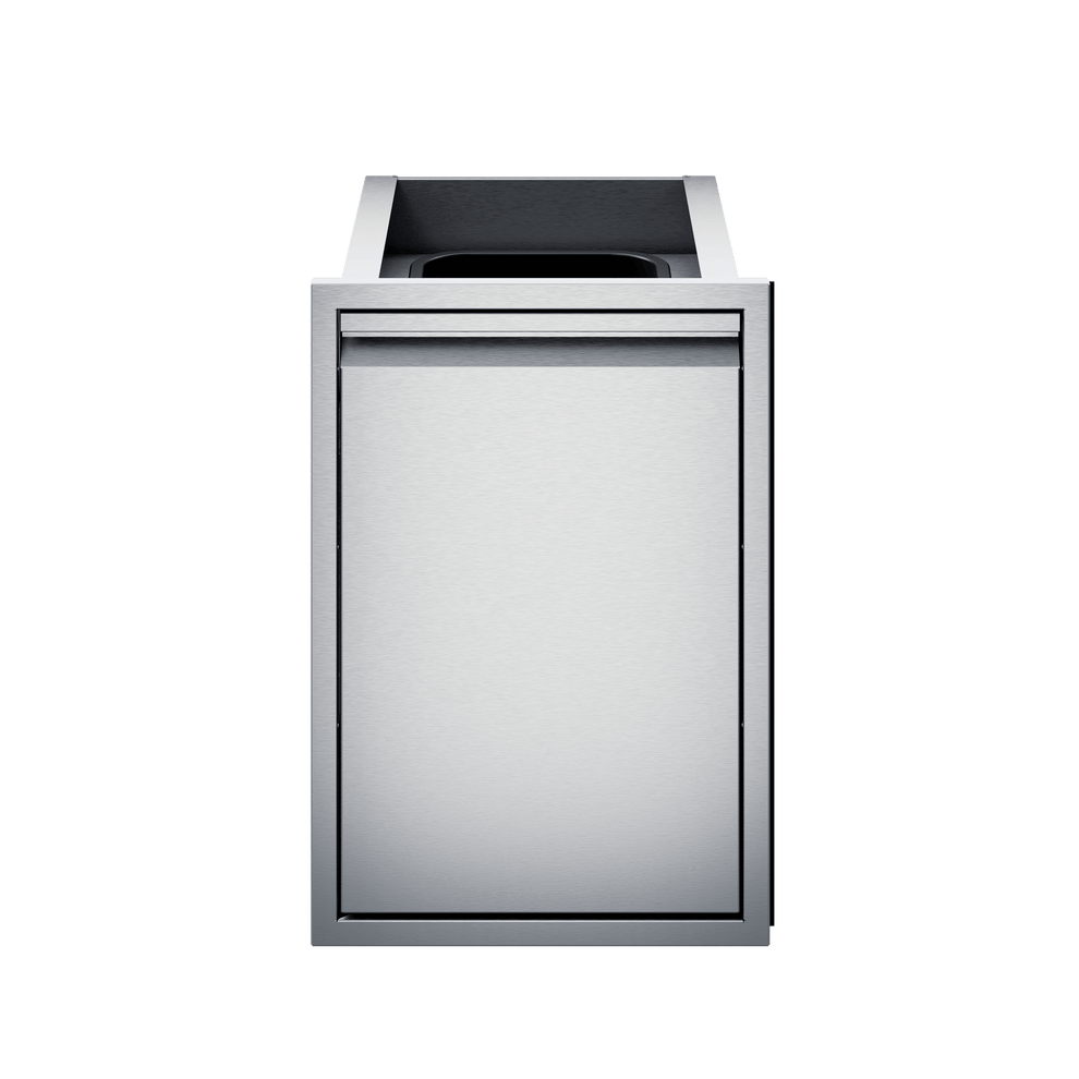 Twin Eagles 18Inch RollOut Stainless Steel Trash Bin Over the Fire