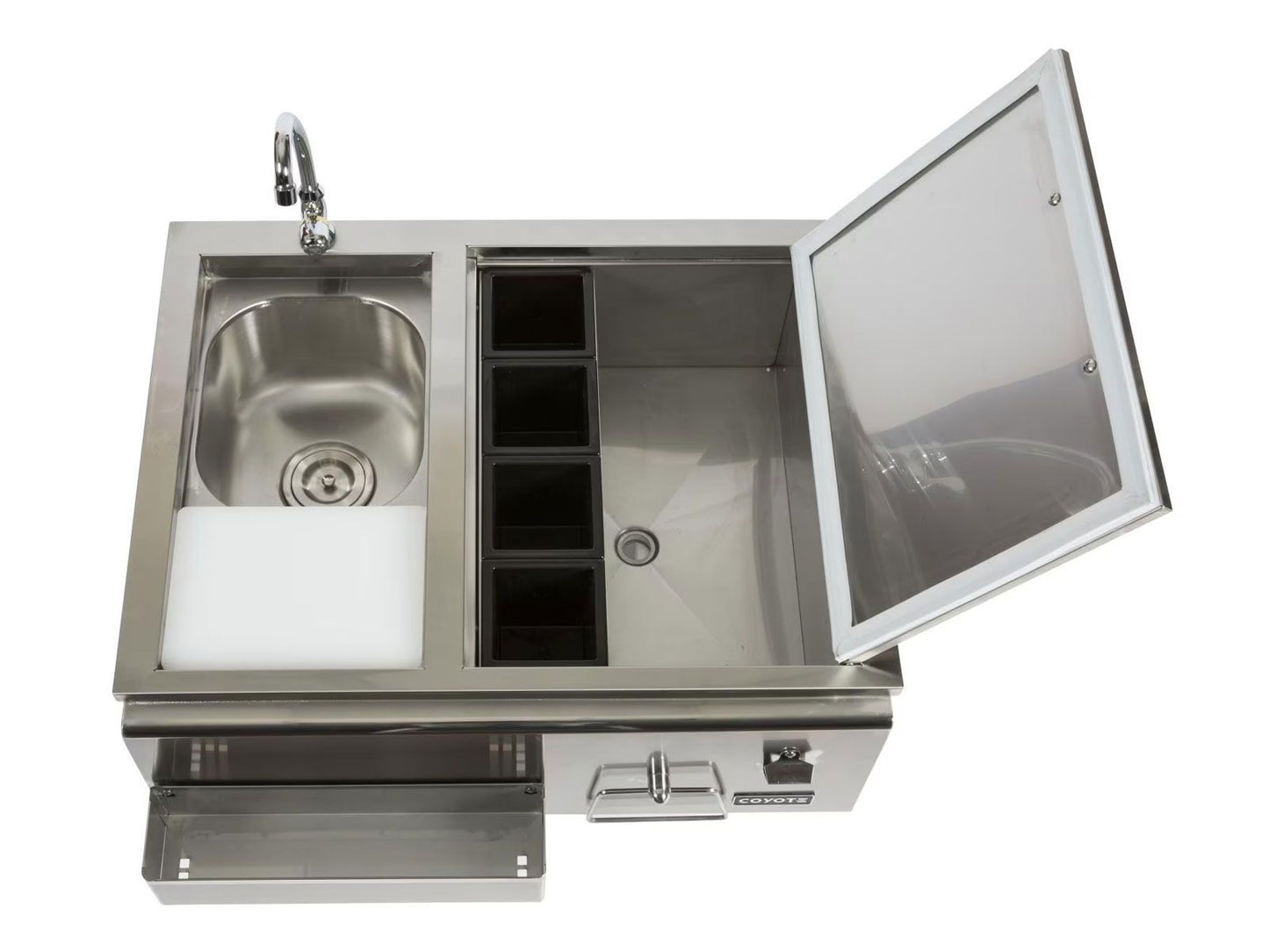 Coyote 30-Inch Stainless Steel Built-In Refreshment Center